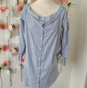 Off the shoulder stripe dress